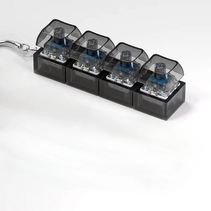 LED Keyboard Key Chain Fidget Toy for Adults Fidget Clicker Decompression Keychains Stress Relief Gadget Interesting Pendant